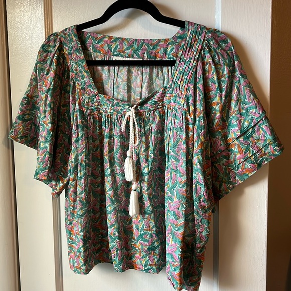 Anthropologie Roller Rabbit Floral Top - Picture 1 of 4